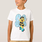 Bee with Roller skates T-shirt (Voorkant)