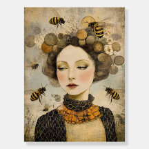 Bee Woman Art Print – grillige portretten