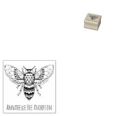 Bee Wood Art Stamp Rubberstempel (Gestempeld)