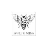  Bee Wood Art Stamp Rubberstempel (Afrduk)