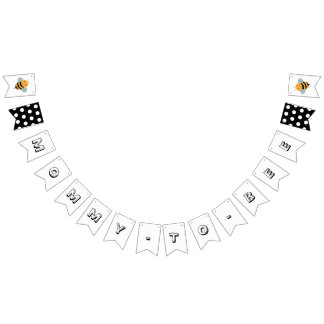 Bee wordt Baby shower Banner genoemd - mammie om t