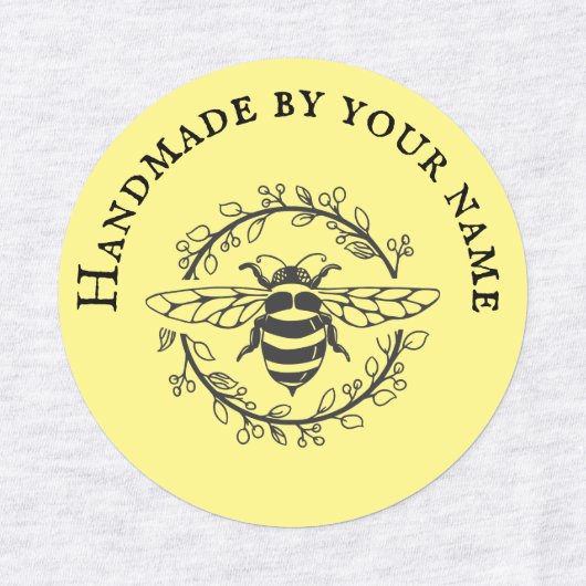 Bee Wreath Handmade By Iron On Labels (Design 1)