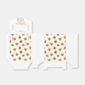 Bee Yellow & Roze Floral ONE Baby's 1ste verjaarda Bedankdoosjes (Uitgevouwen)