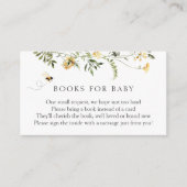 Bee Yellow Wildflower Boeken voor Baby Informatiekaartje (Voorkant)