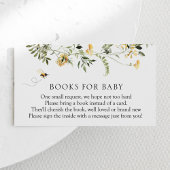 Bee Yellow Wildflower Boeken voor Baby Informatiekaartje