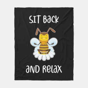 Bee Yoga gaat achterover en ontspan Fleece Deken