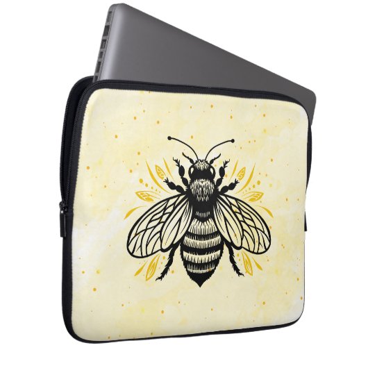 Bee-yond Beautiful Electronics Bag Laptop Sleeve (Voorkant Rechts)