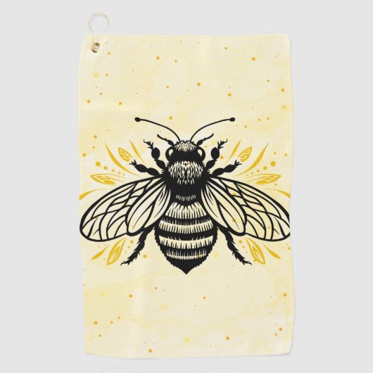 Bee-yond Beautiful Golf Towel Golfhanddoek (Voorkant)
