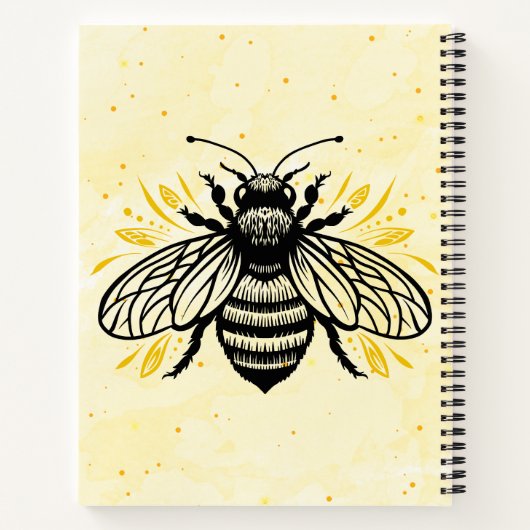 Bee-yond Beautiful Spiral Notebook Notitieboek (Achterkant)