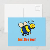 Bee you Happy Cartoon Bee Briefkaart (Voorkant / Achterkant)