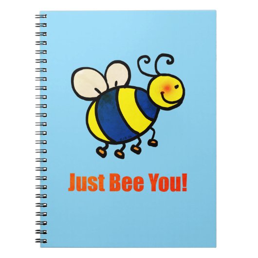 Bee you Happy Cartoon Bee Notitieboek (Voorkant)
