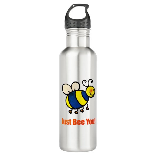 Bee you Happy Cartoon Bee Waterfles (Voorkant)