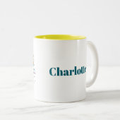 Bee You-tiful grillige Waterverf Gnome Gonk Tweekleurige Koffiemok (Voorkant rechts)