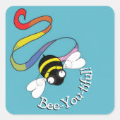Bee-You-tiful Rainbow Sticker (Voorkant)