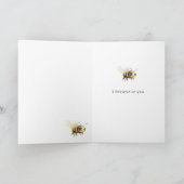 Bee Yourself Gold Honey Kaart (Binnen)