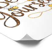 Bee Yourself Motivational Funny Poster (Hoek)