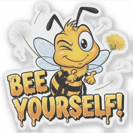 Bee Yourself Sticker (Voorkant)