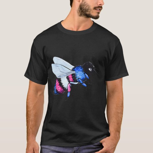 'Bee Yourself' Trans Pride-vlag T-shirt (Voorkant)