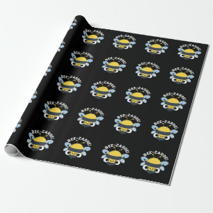 Bee-zarre Funny Bizarre Bee Pun Dark BG Cadeaupapier