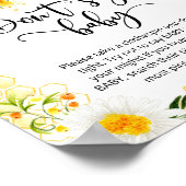 Bee zegt geen baby baby shower game poster (Hoek)