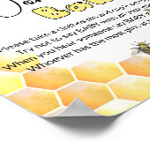 Bee zegt geen baby gaby douchespel poster (Hoek)