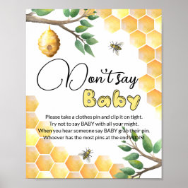 Bee zegt geen baby gaby douchespel poster