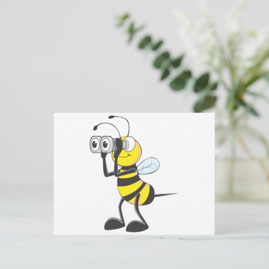 Bee zoeken briefkaart (Staand voorkant)