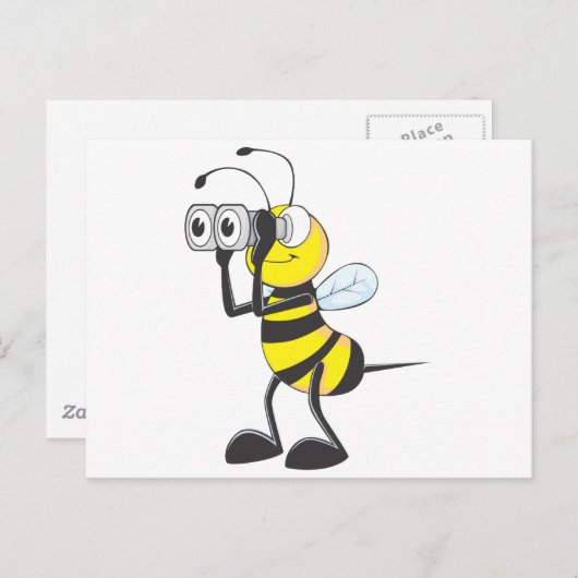 Bee zoeken briefkaart (Voorkant / Achterkant)