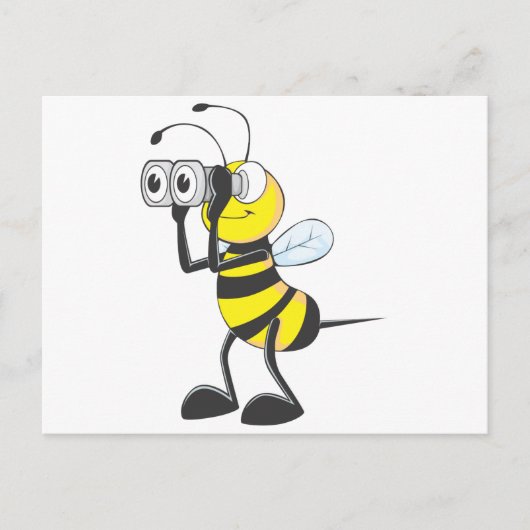 Bee zoeken briefkaart (Voorkant)