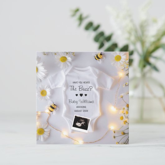 Bee Zwangerschap Aankondiging Social Media (Staand voorkant)