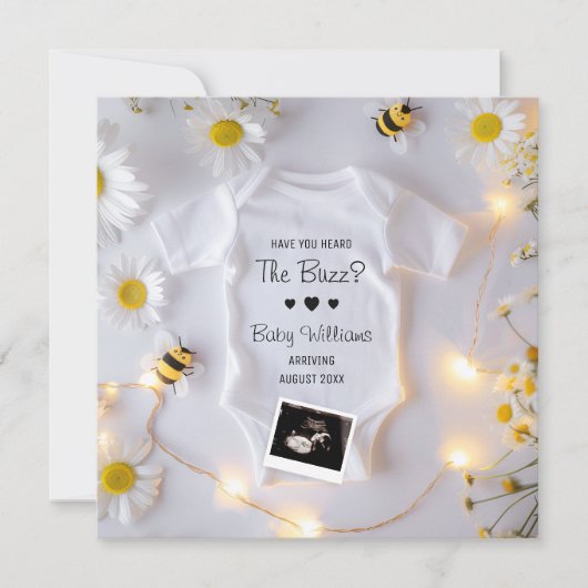 Bee Zwangerschap Aankondiging Social Media (Voorkant)