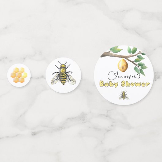 BeeBaby Shower Confetti (Voorkanten)