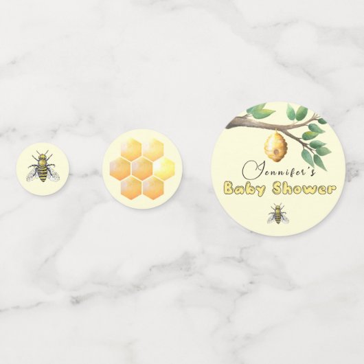 BeeBaby Shower Confetti (Achterkanten)