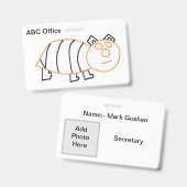 BeeBear Identificatiebadge Badge (Voor- en achterkant)
