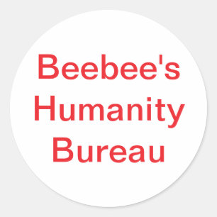 Beebee's Humanitair Hankamer Artjunkhaus Liefde Vr Ronde Sticker