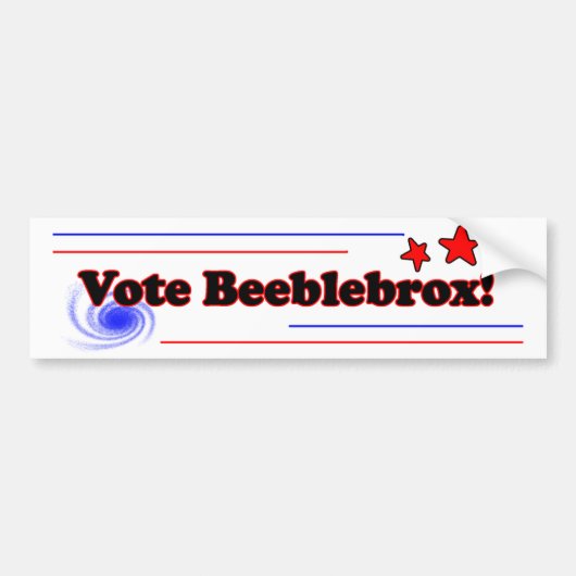beeblebroxbumper bumpersticker (Voorkant)