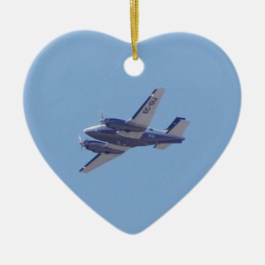 Beech B90 King Air Keramisch Ornament (Voorkant)