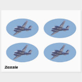 Beech B90 King Air Ovale Sticker (Vel)