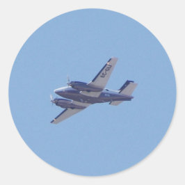 Beech B90 King Air Ronde Sticker