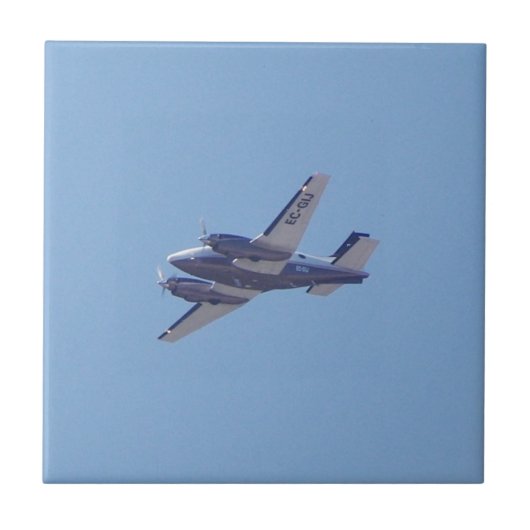 Beech B90 King Air Tegeltje (Voorkant)