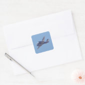 Beech B90 King Air Vierkante Sticker (Envelop)