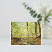 Beech-bomen in lente, Christelijk Zacho Briefkaart (Staand voorkant)