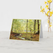 Beech-bomen in lente, Christelijk Zacho Kaart (Gele Bloem)