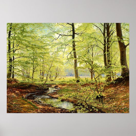 Beech-bomen in lente, Christelijk Zacho Poster (Voorkant)