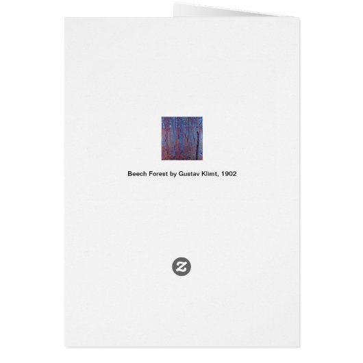 Beech Forest van Gustav Klimt,  Art Nouveau (Achterkant)