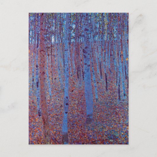 Beech Forest van Gustav Klimt,  Art Nouveau Briefkaart (Voorkant)