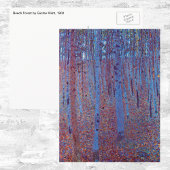 Beech Forest van Gustav Klimt,  Art Nouveau Briefkaart