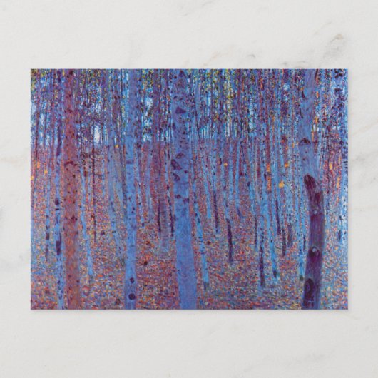 Beech Forest van Gustav Klimt,  Art Nouveau Briefkaart (Voorkant)