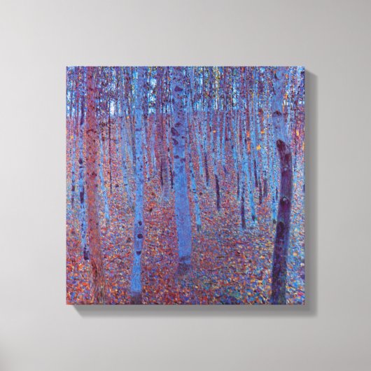 Beech Forest van Gustav Klimt, Art Nouveau Canvas Afdruk (Voorkant)