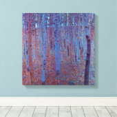 Beech Forest van Gustav Klimt, Art Nouveau Canvas Afdruk (Insitu (Houten vloer))